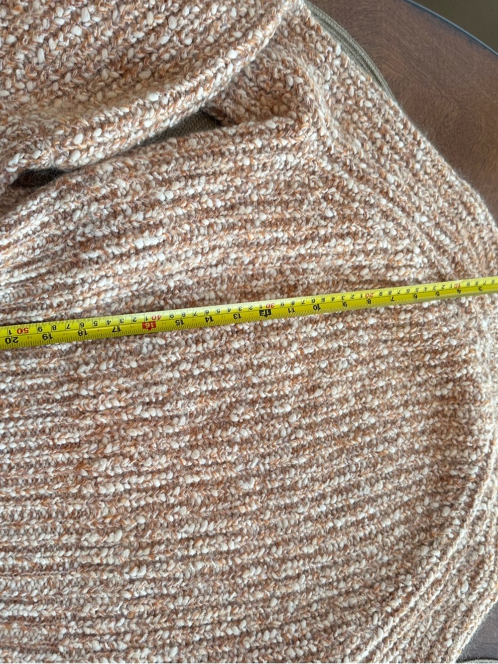 Sezane Marled Peach Crewneck Sweater - Picture 6 of 6